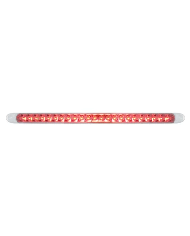 (CARD) 23 SMD LED 17 1/4" S/T/T LIGHT BAR WITH REFLECTOR - RED LED/CLEAR LENS (CARD) 23 SMD LED 17 1/4" S/T/T LIGHT BAR WITH REFLECTOR - RED LED/CLEAR LENS