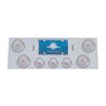 UP34607-SS Rear Center Panel +4X LED 4" Refl. Light & 3X LED 2.5" Beehive Light & Bezel-Red LED/Clear Lens
