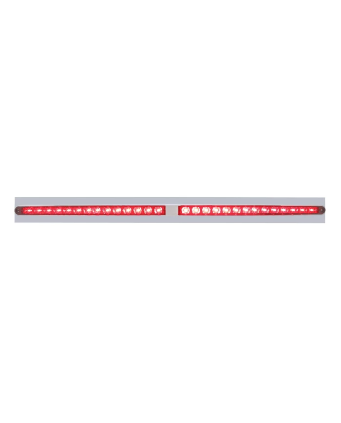 (BULK) LED CHROME TOP MUD FLAP PLATE WITH 24" 14 RED LED LIGHT BAR - RED LENS (BULK) LED CHROME TOP MUD FLAP PLATE WITH 24" 14 RED LED LIGHT BAR - RED LENS