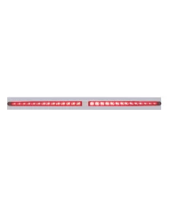 (BULK) LED CHROME TOP MUD FLAP PLATE WITH 24" 14 RED LED LIGHT BAR - RED LENS (BULK) LED CHROME TOP MUD FLAP PLATE WITH 24" 14 RED LED LIGHT BAR - RED LENS