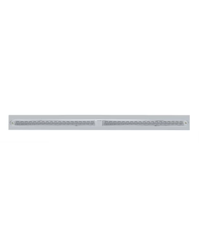 (BULK) LED CHROME TOP MUD FLAP PLATE WITH 24" 19 RED LED LIGHT BAR W/ REFLECTOR - CLEAR LENS (BULK) LED CHROME TOP MUD FLAP PLATE WITH 24" 19 RED LED LIGHT BAR W/ REFLECTOR - CLEAR LENS