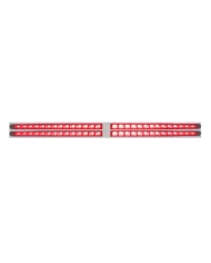 (BULK) LED CHROME TOP MUD FLAP PLATE WITH 24" 14 RED LED LIGHT BAR X 2 - RED LENS (BULK) LED CHROME TOP MUD FLAP PLATE WITH 24" 14 RED LED LIGHT BAR X 2 - RED LENS