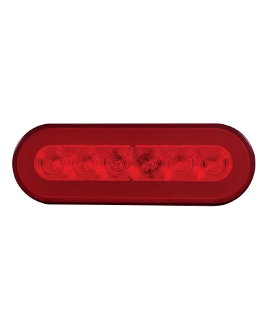 (CARD) 22 RED LED 6" OVAL "GLO" S/T/T LIGHT - RED LENS (CARD) 22 RED LED 6" OVAL "GLO" S/T/T LIGHT - RED LENS