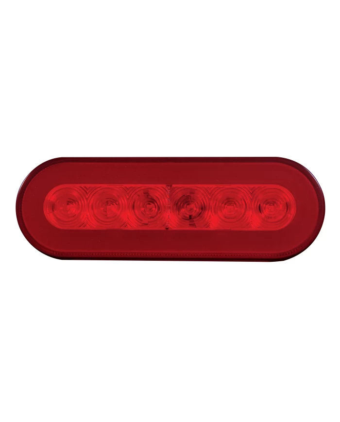 (CARD) 22 RED LED 6" OVAL "GLO" S/T/T LIGHT - RED LENS (CARD) 22 RED LED 6" OVAL "GLO" S/T/T LIGHT - RED LENS