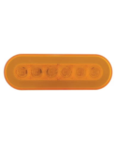 (CARD) 22 AMBER LED 6" OVAL P/T/C "GLO" LIGHT - AMBER LENS (CARD) 22 AMBER LED 6" OVAL P/T/C "GLO" LIGHT - AMBER LENS