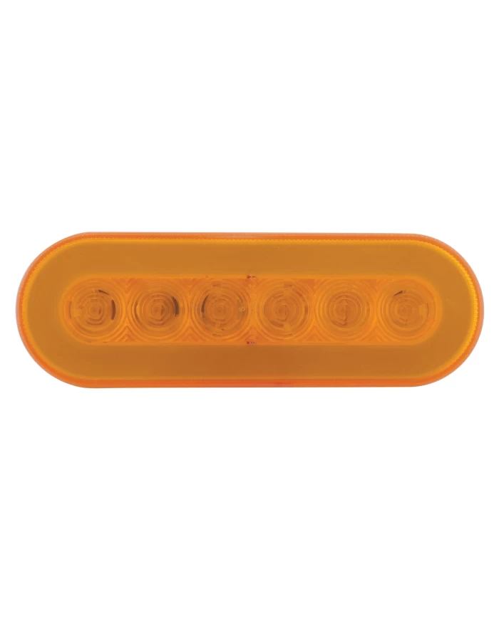 (CARD) 22 AMBER LED 6" OVAL P/T/C "GLO" LIGHT - AMBER LENS (CARD) 22 AMBER LED 6" OVAL P/T/C "GLO" LIGHT - AMBER LENS