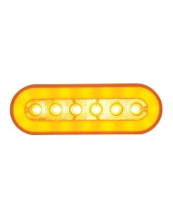 (CARD) 22 AMBER LED 6" OVAL P/T/C "GLO" LIGHT - AMBER LENS (CARD) 22 AMBER LED 6" OVAL P/T/C "GLO" LIGHT - AMBER LENS