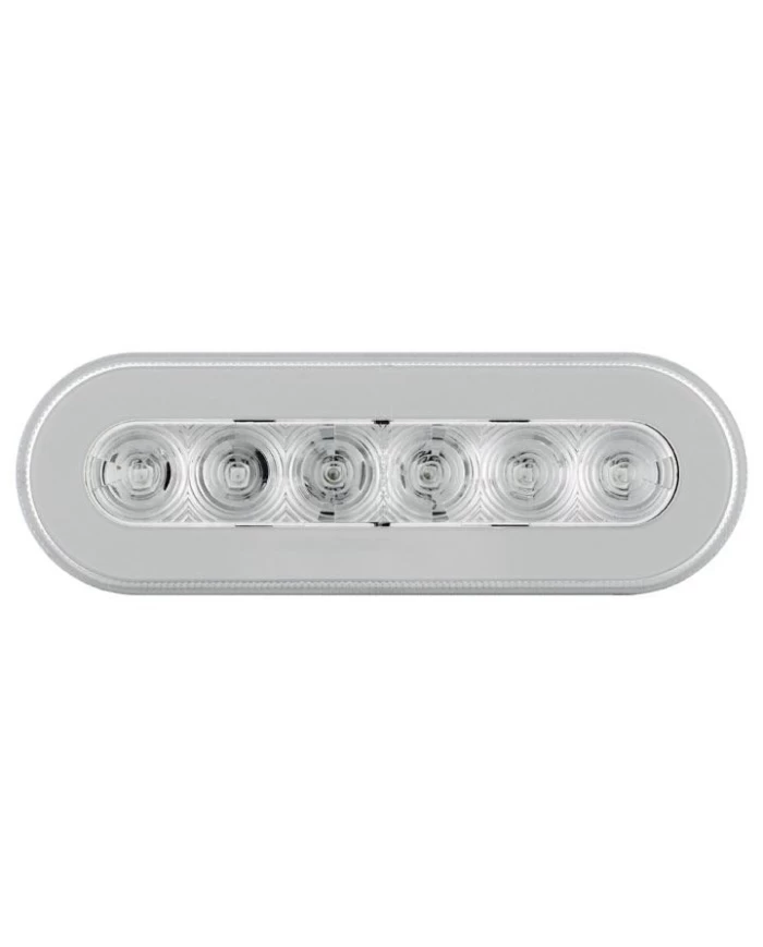 (CARD) 22 RED LED 6" OVAL "GLO" S/T/T LIGHT - CLEAR LENS (CARD) 22 RED LED 6" OVAL "GLO" S/T/T LIGHT - CLEAR LENS