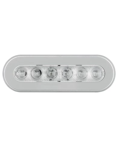 (CARD) 22 AMBER LED 6" OVAL "GLO" P/T/C LIGHT - CLEAR LENS (CARD) 22 AMBER LED 6" OVAL "GLO" P/T/C LIGHT - CLEAR LENS