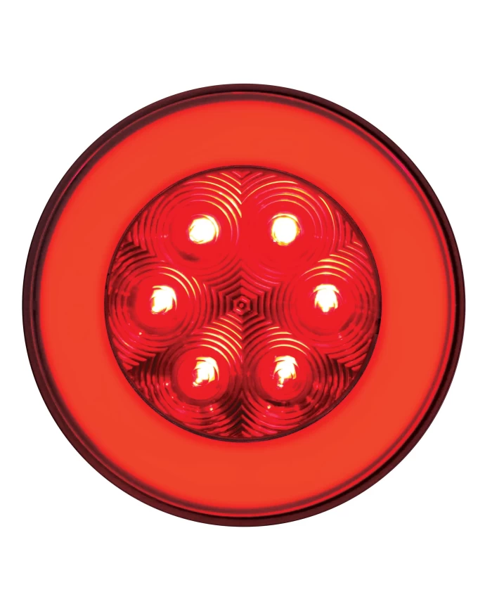 (BULK) 21 RED LED 4" "GLO" STOP, TURN & TAIL LIGHT - RED (BULK) 21 RED LED 4" "GLO" STOP, TURN & TAIL LIGHT - RED