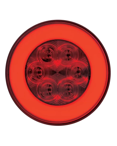 (BULK) 21 RED LED 4" "GLO" STOP, TURN & TAIL LIGHT - RED (BULK) 21 RED LED 4" "GLO" STOP, TURN & TAIL LIGHT - RED