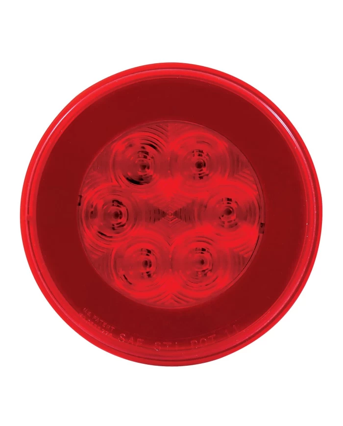 (BULK) 21 RED LED 4" "GLO" STOP, TURN & TAIL LIGHT - RED (BULK) 21 RED LED 4" "GLO" STOP, TURN & TAIL LIGHT - RED