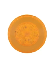 (CARD) 21 AMBER LED 4" "GLO" P/T/C LIGHT - AMBER LENS