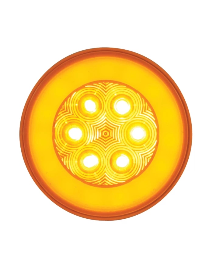 (CARD) 21 AMBER LED 4" "GLO" P/T/C LIGHT - AMBER LENS (CARD) 21 AMBER LED 4" "GLO" P/T/C LIGHT - AMBER LENS
