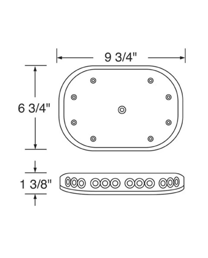(BOX) 30 HIGH POWER LED 12V/24V MICRO STROBE WARNING BAR - MAGNET MOUNT