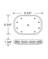 (BOX) 30 HIGH POWER LED 12V/24V MICRO STROBE WARNING BAR - MAGNET MOUNT
