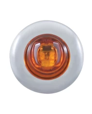 (CARD) 2 AMBER LED MINI CLEARANCE/MARKER LIGHT WITH STAINLESS STEEL BEZEL - AMBER (CARD) 2 AMBER LED MINI CLEARANCE/MARKER LIGHT WITH STAINLESS STEEL BEZEL - AMBER
