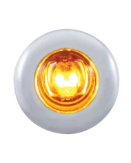 (CARD) 2 AMBER LED MINI CLEARANCE/MARKER LIGHT WITH STAINLESS STEEL BEZEL - AMBER (CARD) 2 AMBER LED MINI CLEARANCE/MARKER LIGHT WITH STAINLESS STEEL BEZEL - AMBER