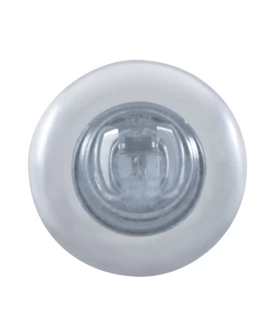 (CARD) 2 AMBER LED MINI CLEARANCE/MARKER LIGHT WITH STAINLESS STEEL BEZEL - CLEAR LENS (CARD) 2 AMBER LED MINI CLEARANCE/MARKER LIGHT WITH STAINLESS STEEL BEZEL - CLEAR LENS