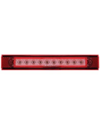 (BULK) LED CONSPICUITY REFLECTOR PLATE LIGHT - RED HOUSING, RED/CLEAR LENS (BULK) LED CONSPICUITY REFLECTOR PLATE LIGHT - RED HOUSING, RED/CLEAR LENS
