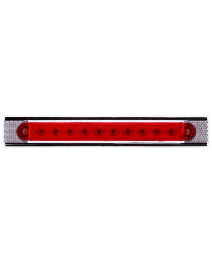 (BULK) LED CONSPICUITY REFLECTOR PLATE LIGHT - CLEAR HOUSING, RED/RED LENS (BULK) LED CONSPICUITY REFLECTOR PLATE LIGHT - CLEAR HOUSING, RED/RED LENS