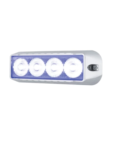 (BOX) 4 LED 12V/24V STROBE LIGHT - BLUE (BOX) 4 LED 12V/24V STROBE LIGHT - BLUE