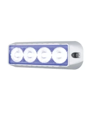 (BOX) 4 LED 12V/24V STROBE LIGHT - BLUE