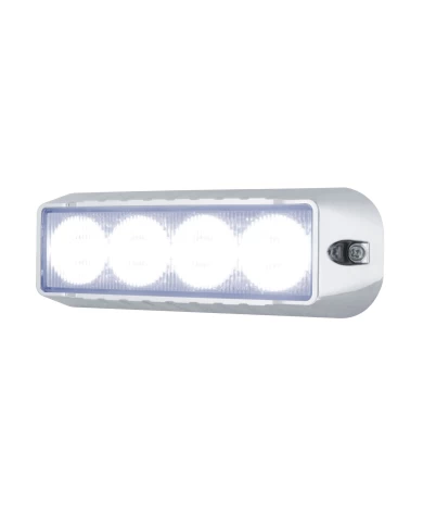 (BOX) 4 LED 12V/24V STROBE LIGHT - WHITE (BOX) 4 LED 12V/24V STROBE LIGHT - WHITE