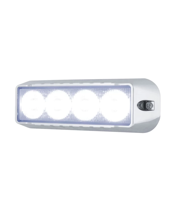 (BOX) 4 LED 12V/24V STROBE LIGHT - WHITE