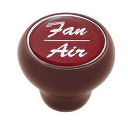 UP23540-"Fan/Air" Wood Deluxe Dash Knob - Red Glossy Sticker