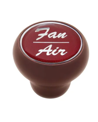 UP23540-"Fan/Air" Wood Deluxe Dash Knob - Red Glossy Sticker