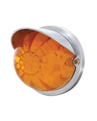 (BULK) 17 AMBER LED DUAL FUNCTION WATERMELON FLUSH MOUNT LIGHT KIT WITH VISOR - AMBER LENS (BULK) 17 AMBER LED DUAL FUNCTION WATERMELON FLUSH MOUNT LIGHT KIT WITH VISOR - AMBER LENS