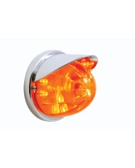 (BULK) 17 RED LED WATERMELON FLUSH MOUNT LIGHT KIT WITH VISOR - RED LENS - 2-WIRE HOOKUP WITH .180 PLUGS (BULK) 17 RED LED WATERMELON FLUSH MOUNT LIGHT KIT WITH VISOR - RED LENS - 2-WIRE HOOKUP WITH .180 PLUGS
