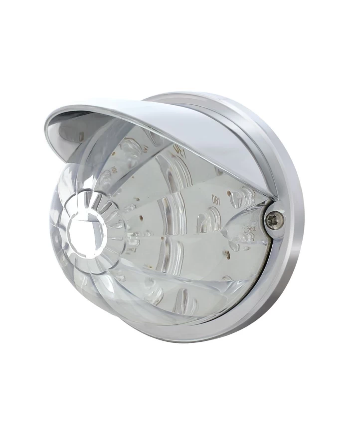 (BULK) 17 AMBER LED SINGLE FUNCTION WATERMELON FLUSH MOUNT LIGHT KIT WITH VISOR - CLEAR LENS (BULK) 17 AMBER LED SINGLE FUNCTION WATERMELON FLUSH MOUNT LIGHT KIT WITH VISOR - CLEAR LENS