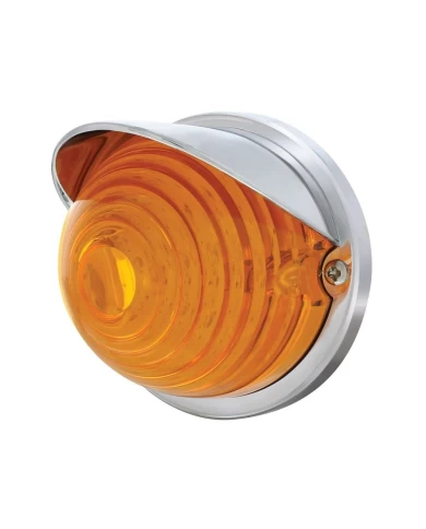(BULK) 17 AMBER LED BEEHIVE CAB LIGHT FLUSH MOUNT KIT WITH VISOR - AMBER LENS (BULK) 17 AMBER LED BEEHIVE CAB LIGHT FLUSH MOUNT KIT WITH VISOR - AMBER LENS