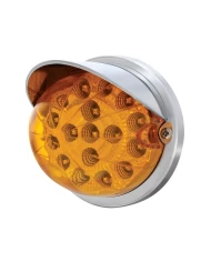 (BULK) 17 AMBER LED DUAL FUNCTION CLEAR REFLECTOR CAB LIGHT FLUSH MOUNT KIT WITH VISOR - AMBER LENS (BULK) 17 AMBER LED DUAL FUNCTION CLEAR REFLECTOR CAB LIGHT FLUSH MOUNT KIT WITH VISOR - AMBER LENS