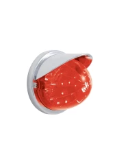 (BULK) 17 RED LED WATERMELON REFLECTOR CAB LIGHT FLUSH MOUNT KIT WITH VISOR - RED LENS (BULK) 17 RED LED WATERMELON REFLECTOR CAB LIGHT FLUSH MOUNT KIT WITH VISOR - RED LENS