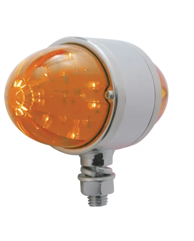(BOX) 17 AMBER LED DOUBLE FACE AUXILIARY WATERMELON LIGHT - DARK AMBER/DARK AMBER (BOX) 17 AMBER LED DOUBLE FACE AUXILIARY WATERMELON LIGHT - DARK AMBER/DARK AMBER