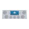 UP34663-SS Rear Center Panel With 4X 7 LED 4" Reflector Lights & 3X 13 LED 2.5" Lights -Red LED/Clear Lens