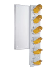 (2/BULK) S.S. FL 12 LED CUTOUT FRONT AIR CLEANER BRACKET W/MEDIUM WATERMELON LIGHT W/ VISOR - AMBER LENS (2/BULK) S.S. FL 12 LED CUTOUT FRONT AIR CLEANER BRACKET W/MEDIUM WATERMELON LIGHT W/ VISOR - AMBER LENS