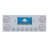 UP34665-SS Rear Center Panel With 4X 10 LED 4" Lights & 6X 9 LED 2" Lights -Red LED/Clear Lens