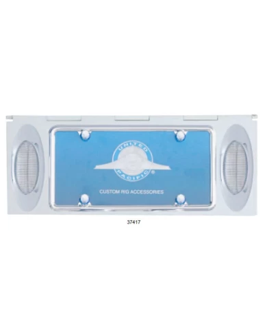 (BULK) STAINLESS STEEL ONE LICENSE PLATE HOLDER WITH TWO 12 AMBER LED "PHANTOM I" LIGHTS - CLEAR LENS (BULK) STAINLESS STEEL ONE LICENSE PLATE HOLDER WITH TWO 12 AMBER LED "PHANTOM I" LIGHTS - CLEAR LENS