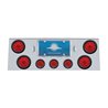 UP34700-SS Rear Center Panel With 4X 10 LED 4" Lights & 3X 13 LED 2.5" Lights -Red LED & Lens