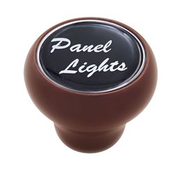 UP23542-"Panel Lights" Wood Deluxe Dash Knob - Black Glossy Sticker