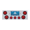 UP34701-SS Rear Center Panel With 4X 10 LED 4" Lights & 3X 13 LED 2.5" Beehive Lights -Red LED & Lens