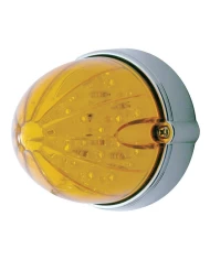 (BULK) 19 AMBER LED WATERMELON MARKER/AUXILIARY FLUSH MOUNT LIGHT WITHOUT VISOR - AMBER LENS (BULK) 19 AMBER LED WATERMELON MARKER/AUXILIARY FLUSH MOUNT LIGHT WITHOUT VISOR - AMBER LENS