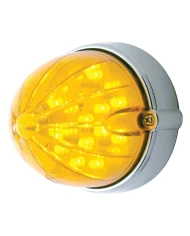 (BULK) 19 AMBER LED WATERMELON MARKER/AUXILIARY FLUSH MOUNT LIGHT WITHOUT VISOR - AMBER LENS (BULK) 19 AMBER LED WATERMELON MARKER/AUXILIARY FLUSH MOUNT LIGHT WITHOUT VISOR - AMBER LENS