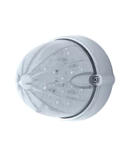 (BULK) 19 AMBER LED WATERMELON MARKER/AUXILIARY FLUSH MOUNT LIGHT WITHOUT VISOR - CLEAR LENS (BULK) 19 AMBER LED WATERMELON MARKER/AUXILIARY FLUSH MOUNT LIGHT WITHOUT VISOR - CLEAR LENS