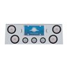 UP34702-SS Rear Center Panel With 4X 10 LED 4" Lights & 3X 13 LED 2.5" Lights -Red LED/Clear Lens