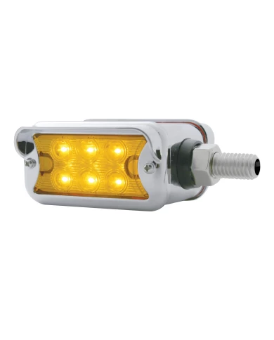 (CARD) 6 AMBER/6 AMBER LED STRAIGHT DUAL FUNCTION DOUBLE FACE LT W/ HORIZONTAL VISOR BEZEL - AMBER/AMBER LENS (CARD) 6 AMBER/6 AMBER LED STRAIGHT DUAL FUNCTION DOUBLE FACE LT W/ HORIZONTAL VISOR BEZEL - AMBER/AMBER LENS